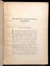 1894 NATURAL LAWS OF MUSICAL EXPRESSION - HANS SCHMITT - 1st/1st Music Physics