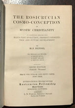 ROSICRUCIAN COSMO-CONCEPTION - Heindel, 1911 ASTROLOGY MYSTERIES - EDITING COPY!