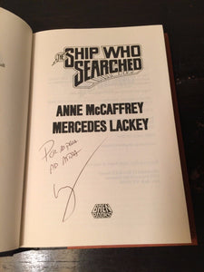 SHIP WHO SEARCHED Anne McCaffrey + Mercedes Lackey 1st/1st — SIGNED 1992 HC/DJ