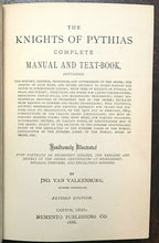 KNIGHTS OF PYTHIAS COMPLETE MANUAL - 1886 FRATERNAL SECRET SOCIETY ILLUSTRATED