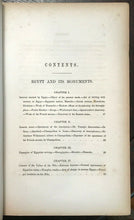 MONUMENTS OF EGYPT / WITNESS FOR THE BIBLE - Hawks, 1st 1850 ANCIENT EGYPT