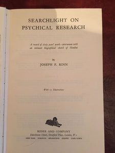 SEARCHLIGHT ON PSYCHICAL RESEARCH, Joseph F. Rinn HC 1st Edition, 1954 Occult