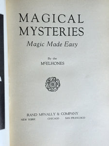 MAGICAL MYSTERIES by The McElhones, 1st / 1st 1929 - SIGNED, Near Mint Cond.