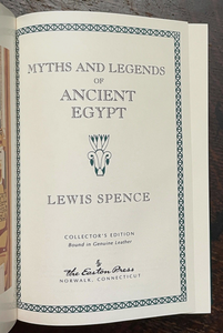 MYTHS & LEGENDS OF ANCIENT EGYPT  - Easton Press, 1997 - Collector's Ed, Leather