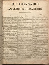 DICTIONNAIRE Anglois-Francois + Francois-Anglois by A. Boyer, 1817, 2 Vols, RARE