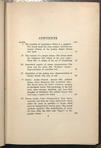 SEX AND DREAMS: LANGUAGE OF DREAMS - Stekel, 1st 1922 - INTERPRETATION SYMBOLS