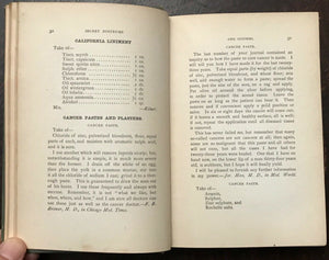 SECRET NOSTRUMS & SYSTEMS - 1892 QUACK PATENT MEDICINES REMEDIES MATERIA MEDICA