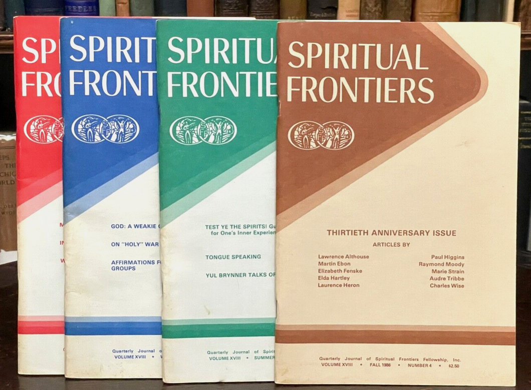SPIRITUAL FRONTIERS MAGAZINE - Complete 4 Issues, 1986 - CHRISTIAN MYSTICISM GOD