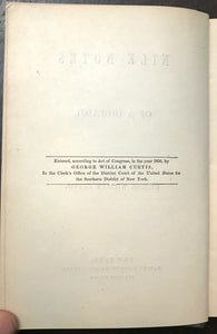 NILE NOTES OF A HOWADJI - Curtis, 1st 1856 - EGYPT TRAVEL ADVENTURES SITES NILE