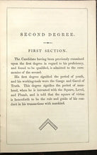 HALL'S MASTER WORKMAN & MASONIC MONITOR - Hall, 1st 1864 LEATHER FREEMASONRY