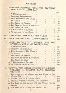 MYSTICAL WRITINGS OF WILLIAM LAW - HOBHOUSE, 1st/1st 1938 - Christian Mysticism