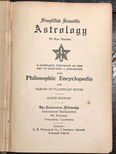 MAX HEINDEL - SIMPLIFIED SCIENTIFIC ASTROLOGY - THE ROSICRUCIAN FELLOWSHIP, 1928