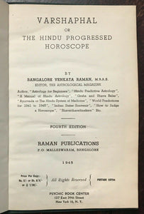 VARSHAPHAL OR THE HINDU PROGRESSED HOROSCOPE - Raman, 1945 PLANETS DIVINATION