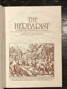 THE HERBARIST: THE HERB SOCIETY OF AMERICA - LOT OF 10, 1980-90  NATURE, HERBALS