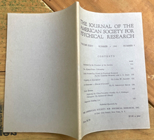1941 JOURNAL OF AMERICAN SOCIETY FOR PSYCHICAL RESEARCH ASPR - ESP MEDIUMS