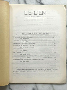 LE LIEN FRENCH OCCULT MAGAZINE - MAY-JUNE 1966 - ALCHEMY ASTROLOGY OCCULT MUSIC