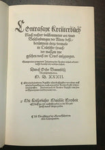 CONTRAFAYT KREÜTERBUCH 1532/1964 Reprint - Otto Brunfels BOTANY HERBALISM HERBAL