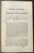 TRADITIONS OF FREEMASONRY - Pierson, 1st 1865 MASONIC RITUALS ANCIENT MYSTERIES