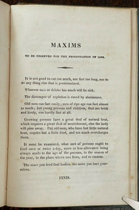 METHODS OF ATTAINING A HEALTHFUL LIFE - 1823 - HEALTH, HOMEOPATHY, REMEDIES