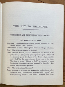 KEY TO THEOSOPHY - H.P. Blavatsky, 1930 - SPIRITUALITY, RELIGION, MIND, SPIRIT