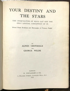 YOUR DESTINY AND THE STARS - 1st, 1915 - OCCULT ASTROLOGY DIVINATION HOROSCOPE