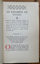 EXAMEN OF WITCHES - 1929, Ltd Ed - WITCH-HUNTERS, SORCERY, SATAN, PERSECUTION