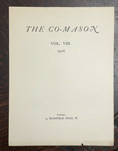 THE CO=MASON Journal - 1st, Oct. 1916 - MEN WOMEN FREEMASONRY MASONIC MYSTERIES