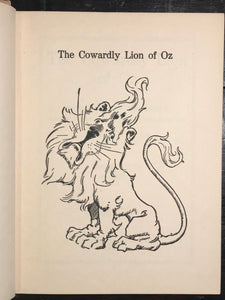 THE COWARDLY LION OF OZ - RUTH PLUMLY THOMPSON 1923 - Frank Baum Wizard of Oz
