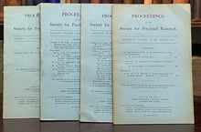 1922-1923 SOCIETY FOR PSYCHICAL RESEARCH - GHOSTS WARTIME AUTOMATIC WRITING