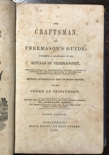 THE CRAFTSMAN & FREEMASON'S GUIDE - RITUALS OF FREEMASONRY - C. Moore, 1855