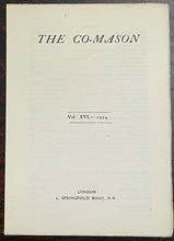 THE CO=MASON Journal, 4 ISSUES - 1st 1924 MEN WOMEN FREEMASONRY MASONIC EQUALITY