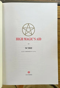 HIGH MAGIC'S AID - Scire / Gerald B. Gardner 1999 WICCA WITCHCRAFT PAGAN MAGICK