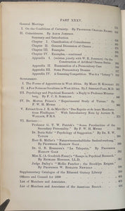 1898-99 SOCIETY FOR PSYCHICAL RESEARCH - OCCULT SPIRITS GHOSTS HYPNOTISM DISEASE