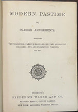 MODERN PASTIME - 1871 - AMUSEMENTS, MAGIC, VENTRILOQUISM, GAMES, BILLIARDS