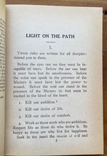 LIGHT ON THE PATH - Collins, 1910 - THEOSOPHY EASTERN SPIRITUAL ENLIGHTENMENT