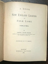 NEW ENGLAND LEGENDS AND FOLKLORE - Drake, 1st 1884 FOLKTALES FABLES LORE MYTHS