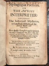 1653 THE MUSES INTERPRETER (Mystagogus Poeticus) - Ross - GREEK MYTHS LEGENDS