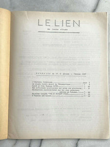 LE LIEN FRENCH OCCULT MAGAZINE - JAN-FEB 1967 - PAST LIVES MAGIC SQUARES SPIRIT