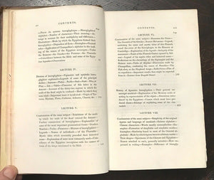ELEMENTS OF HIEROGLYPHICS & EGYPTIAN ANTIQUITIES - 1st, 1829 ANCIENT EGYPTOLOGY