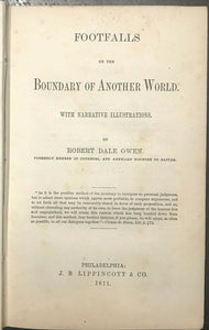 FOOTFALLS ON THE BOUNDARIES OF ANOTHER WORLD - 1871 GHOSTS HAUNTINGS DEMONS