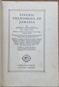 PSYCHIC PHENOMENA OF JAMAICA - Williams, 1st 1934 - VOODOO WITCHCRAFT SORCERY