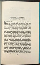 MASONIC SYMBOLISM AND THE MYSTIC WAY - Ward, 1960 FREEMASONRY SECRET SOCIETY