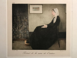 James McNeill Whistler Engraving “Portrait de La Mere” ~ WHISTLER'S MOTHER, 1883