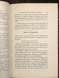 1884 - TALMUDIC & OTHER LEGENDS FROM OLDEN TIMES - Weiss 1st - KABBALAH FOLKLORE