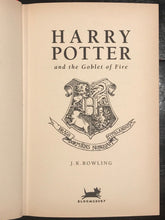 HARRY POTTER & The Goblet of Fire - 1st Ed British UK - JK Rowling 2000, HC/DJ