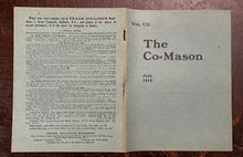 THE CO=MASON Journal - 1st, July 1915 - MEN WOMEN FREEMASONRY MASONIC MYSTERIES