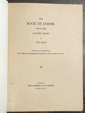 1938 BOOK OF JASHER, SACRED BOOK OF THE BIBLE - ROSICRUCIAN AMORC MAGICK JEWS
