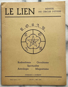 LE LIEN FRENCH OCCULT MAGAZINE - JULY-AUG 1966 ALIENS FLYING SAUCERS BIORHYTHMS