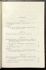 1928-29 SOCIETY FOR PSYCHICAL RESEARCH - OCCULT HYPNOSIS TELEPATHY GHOSTS SPRITS