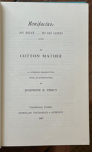 BONIFACIUS: AN ESSAY TO DO GOOD - Cotton Mather, 1st 1967 - RELIGIOUS ENDEAVORS